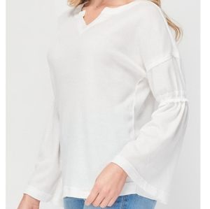 NWT Baea Tops Baea Flare Sleeve V-Neck Shirt Women's size M
